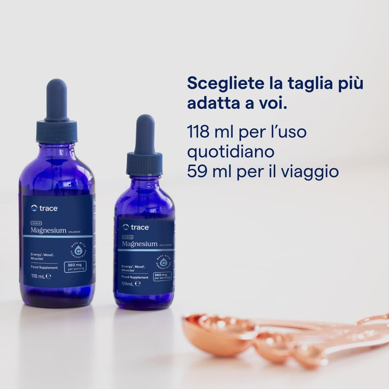 Trace Minerals Ionic Magnesium 118ml - Liquid Ionic Magnesium to Support Immune, Brain & Heart Health - Supplement to Aid Energy & Vitality - Supplement with Magnesium & Sodium