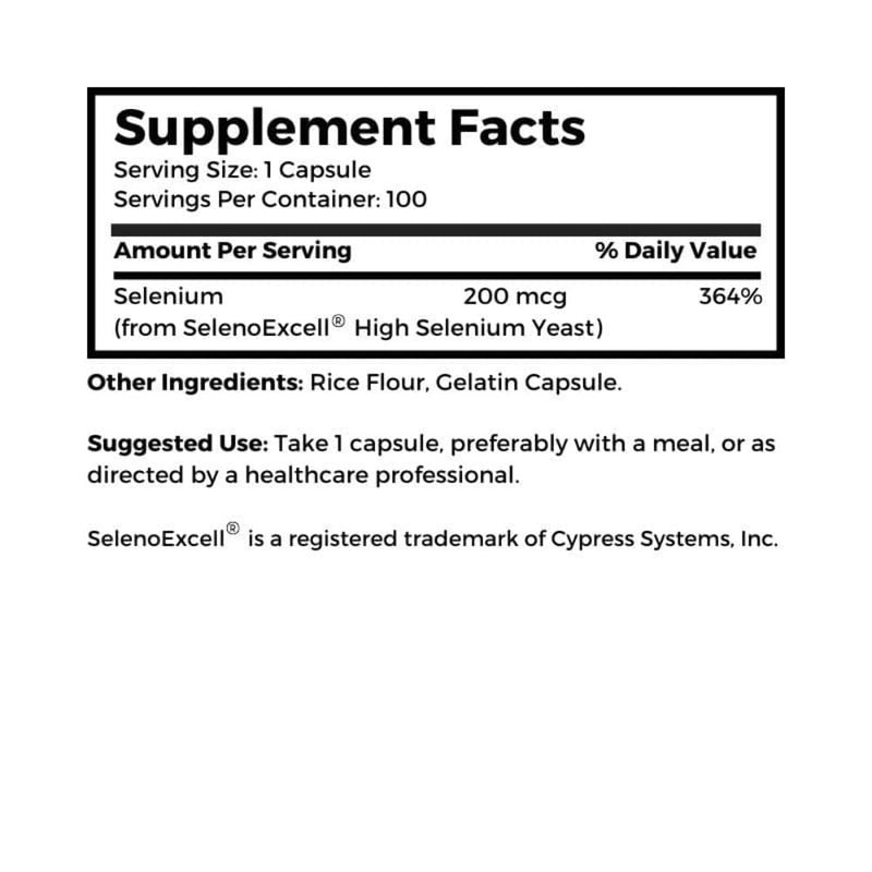 [Australia] - Dr. Clark SelenoExcell Selenium Supplement, 200mcg, 100 Capsules 