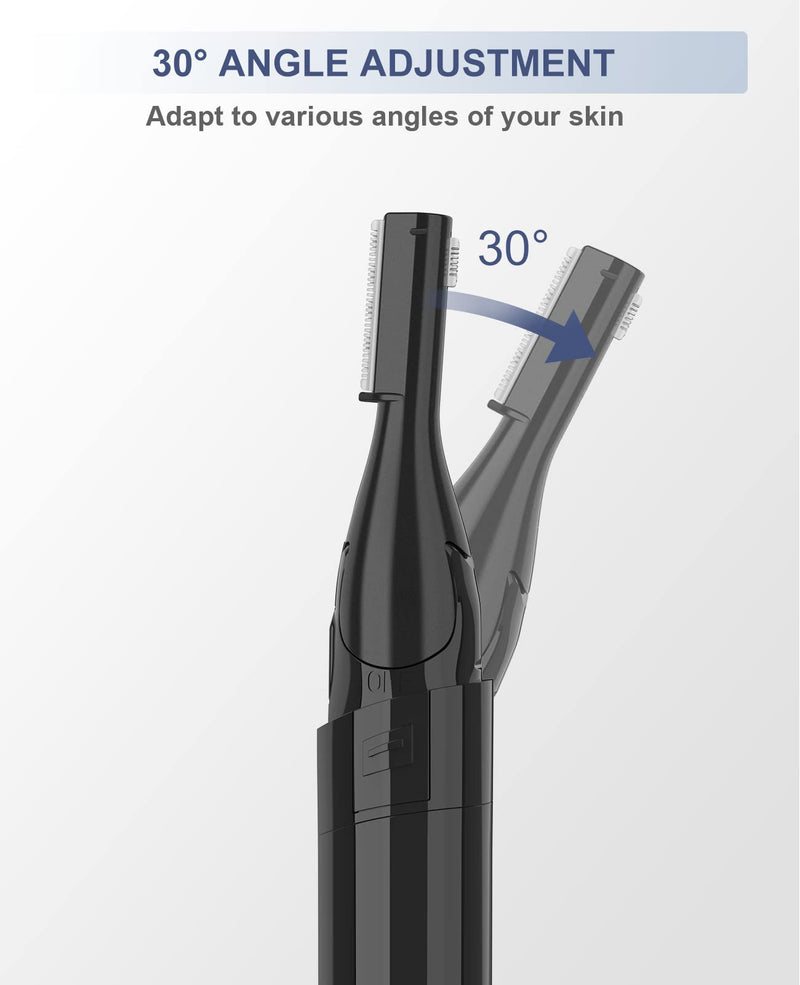 [Australia] - Electric Eyebrow Trimmer, Painless Portable Eyebrow Shaper Trimmer Kit for Women Men, Eyebrow Hair Trimmer with Battery for Face Lips Armpit Leg Body 