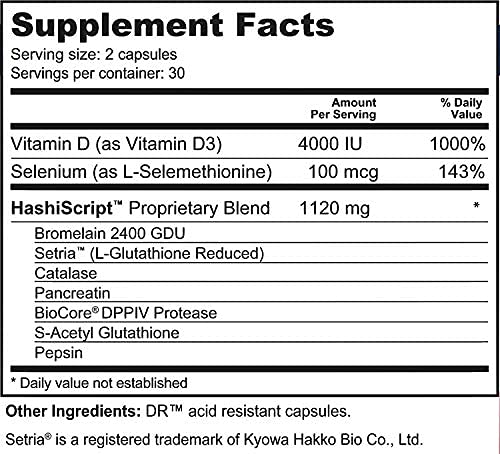[Australia] - Script Essentials HashiScript Thyroid and Immune Support Formula with Catalase and Glutathione - by Suzy Cohen 