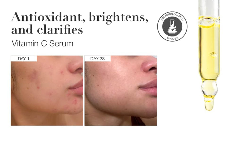 Infinitek Paris Vitamin C Facial Serum | With Organic Silicon & Ferulic Acid | Brightening Face Skincare Essential for a Smoother, Luminous Complexion | 1 fl oz / 30 ml Vitamin C Face Serum