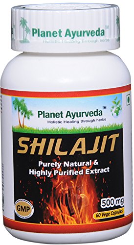 [Australia] - Planet Ayurveda Shilajit Capsules, 500mg Std. Extract, 2 Bottles 