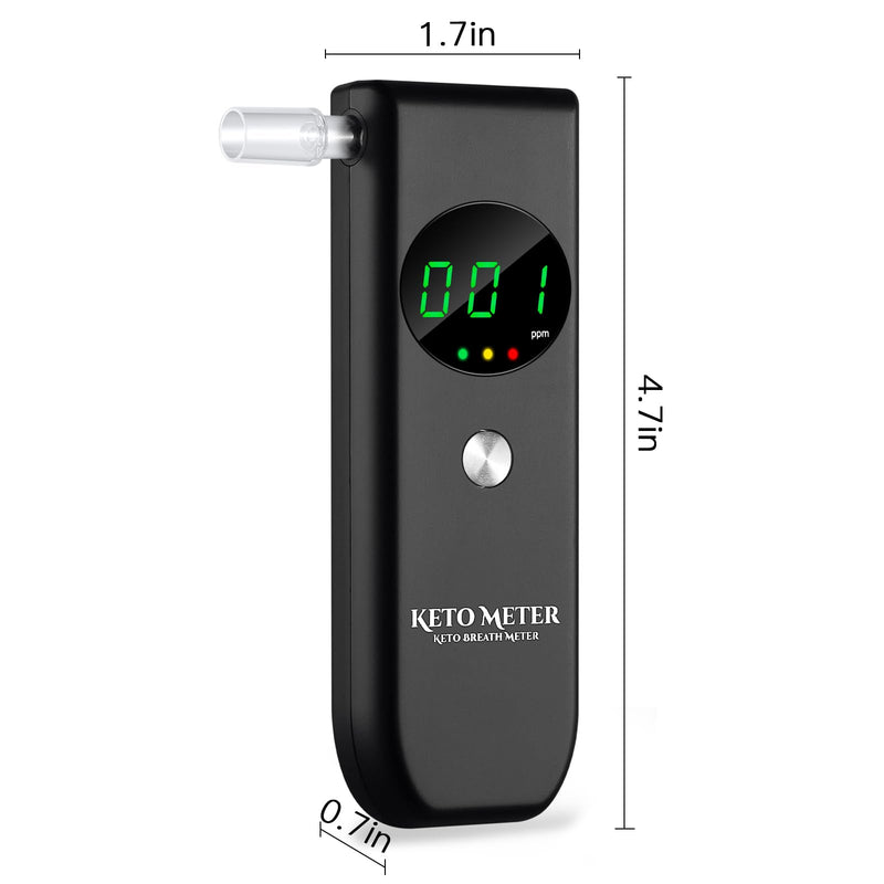 [Australia] - Ketone Breath Analyzer Professional Breath Ketosis Meter for Ketosis Testing – Portable, Advanced Breath Ketone Tester with 10 Replaceable Mouthpieces, Perfect for Tracking Your Ketones 