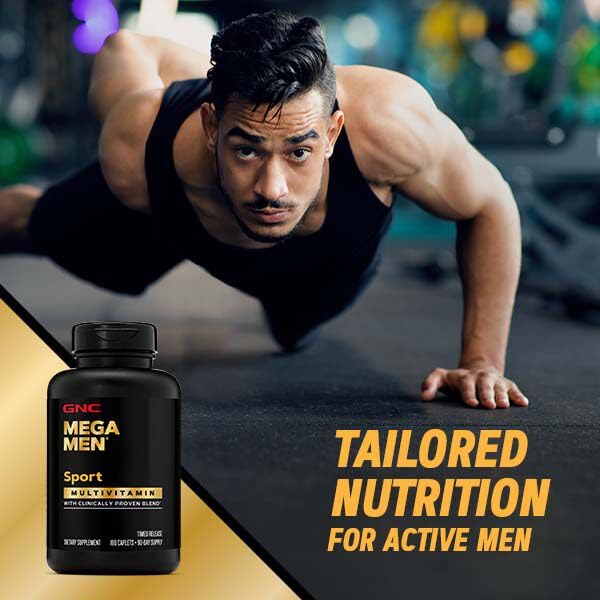 [Australia] - Mega Men Sport Multivitamin Caplets, Athletic Performance Nutrition, Muscle Function, Clinically Proven to Feel Better, Antioxidants, B Vitamins, Energy Production, Timed Release, 180 ct 180 Count (Pack of 1) 