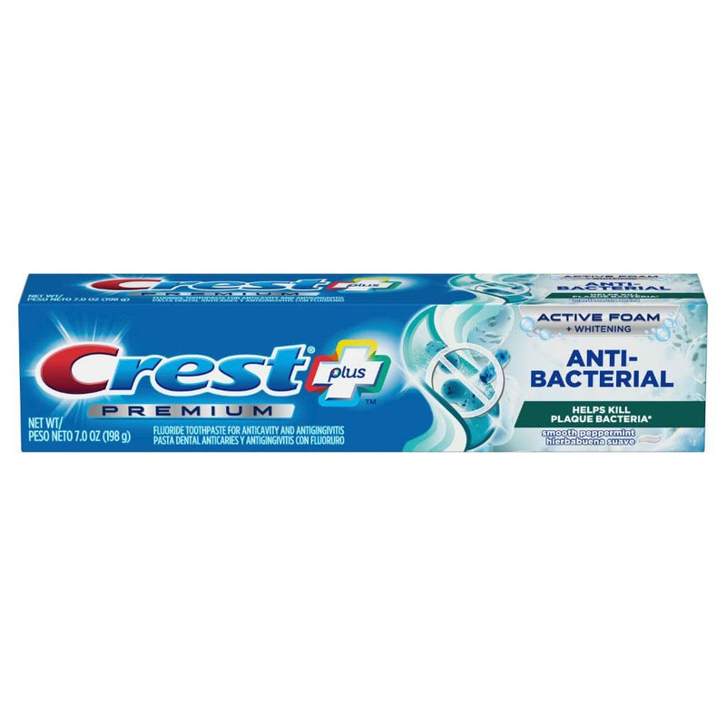 [Australia] - Crest Premium Plus Anti-Bacterial Toothpaste, Smooth Peppermint Flavor 7.0 oz (Pack of 3) 