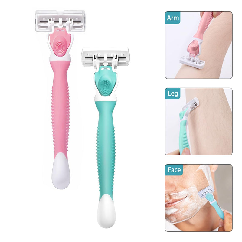 [Australia] - Razors for Women Sensitive Skin，6 blade Lady Shaving Razor for Women, Women’s razors for Shaving Including 1 Travel Razors for Women with 19 Blade Refills 