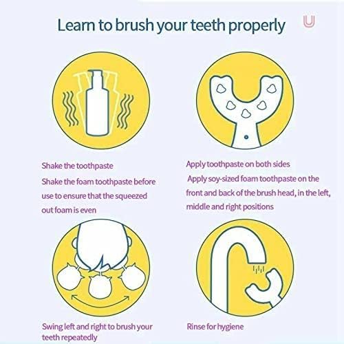 [Australia] - Kids Electric Toothbrush，6 Cleaning Models Toddler Toothbrush Waterproof Battery Powered 360 Automatic Sonic u Shaped Toothbrushes for 2-7 Years Old for Boys Girls（Blue） Age 2-7 Blue 