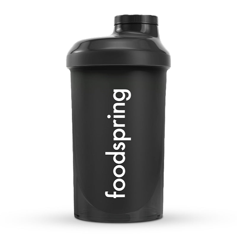 [Australia] - foodspring protein shaker, 500ml, BPA-free, easy to clean - dishwasher-safe protein shaker - black 