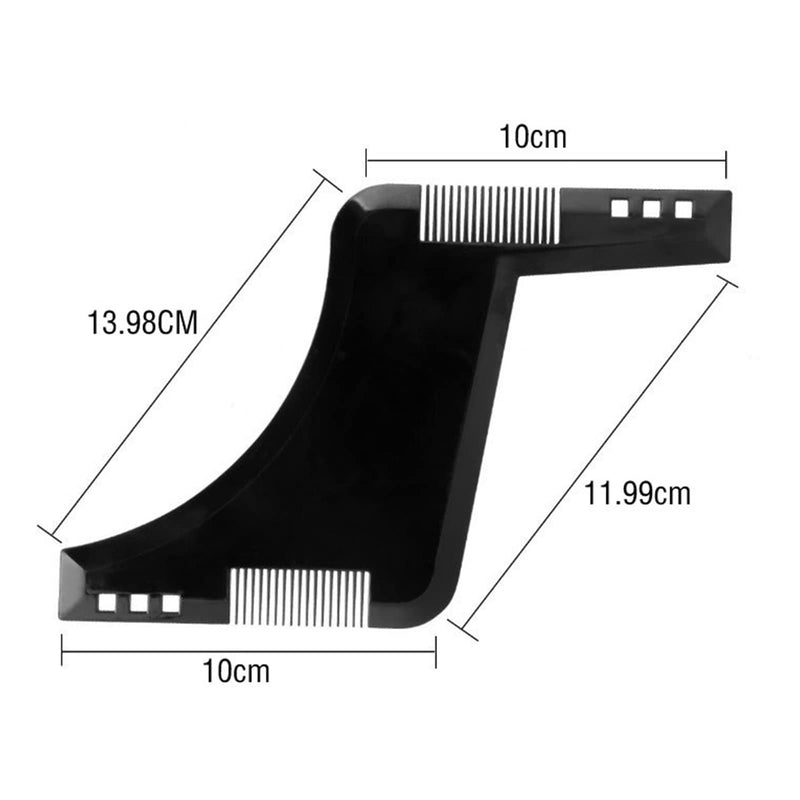 [Australia] - 1 piece black beard stencils, professional beard stencil, beard shapes for goatee, sideburns, neck, beard comb, styling tool, beard care. 