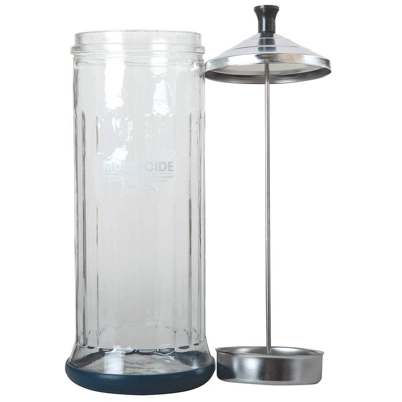 [Australia] - ForPro Multi-Cide Tall Glass Jar, for All Hairstyling Tools Including Brushes, Combs & Shears, 37 oz 37 Ounces 