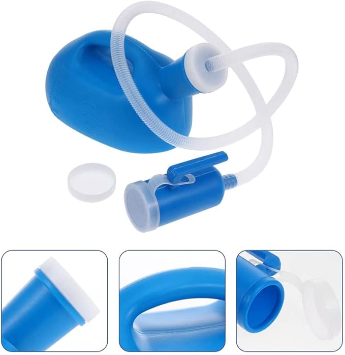 Male Portable Urine Bottles for Men - OOCOME 2000ML Portable Male Pee Storage Holder Urinal Collector with Lid for Car Travel Camping