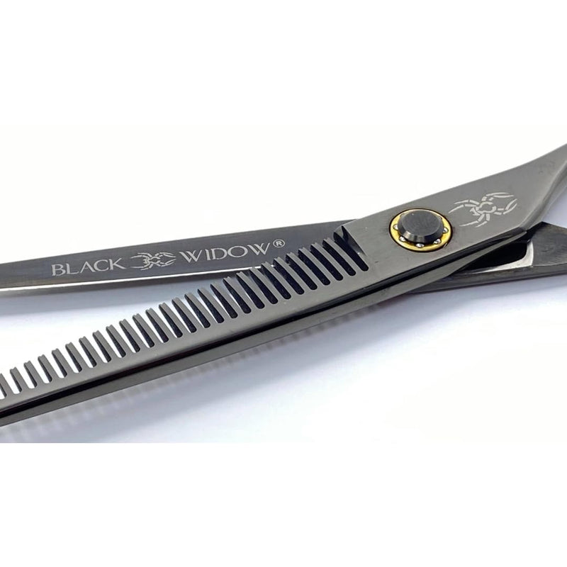 Dos Manos HIGH-END Razor Edge Series Barber Blending Hair Scissors - Japanese Stainless Steel Salon Scissors 6" Overall Length - Fine Adjustment Tension Screw Gold