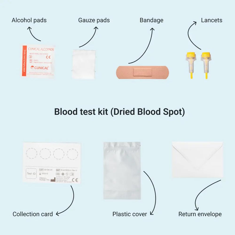 GetTested - Omega-3 Test Basic | Home Sample Collection Kit | Omega-3 Index & Fatty Acids Analysis | Private and Secure | Lab-Tested Results |