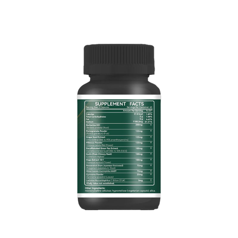 Akkermansia Muciniphila Probiotic - Gut Health & Digestive, A Live Akkermansia Supports Gut Lining - Microbiome Balance Supplement - Metabolism Boost Support with Berberine - 90 Capsules