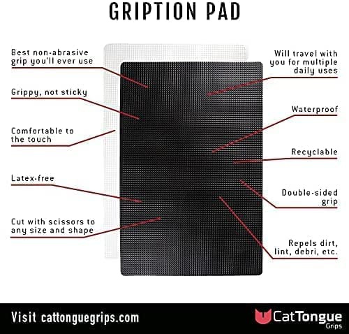 [Australia] - CatTongue Grips Non-Adhesive Anti-Slip Mat - Multi-Purpose Non-Slip Pad for Countertops, Desks, Tables & Workspaces - Ideal Desk Mat, Drawer Liner, Laptop Pad & More (Black, 8‚Äù x 12‚Äù) Black 