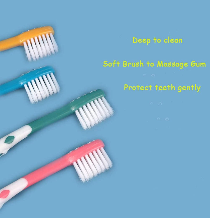 [Australia] - 32 Packs Kids Toothbrush Set, Lovely Little Deer Soft Toothbrush for Kids 2-8 Years (Pink&Orange&Blue&Green) 32pack-deer 