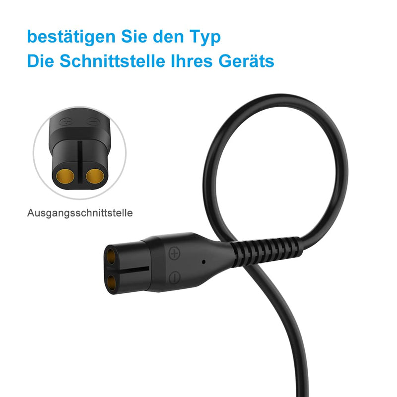 [Australia] - Newding 4.3V A00390 charging cable for shaver Philips One Blade QP2721 QP2821 QP2520 QP2620 MG3720 MG3730 MG5720 MG5730 BT3206 BT3208 BT405 QT4000 Beard Trimmer power supply, Shaver OneBlade Charger Cable 