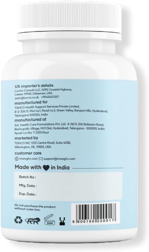 [Australia] - Mars Surgemax Natural Capsules with Shilajit & Safed Musli | Supports Energy, Strength & Immunity | for Active Lifestyle | 60 Capsules | Pack of 1 60 Count (Pack of 1) 