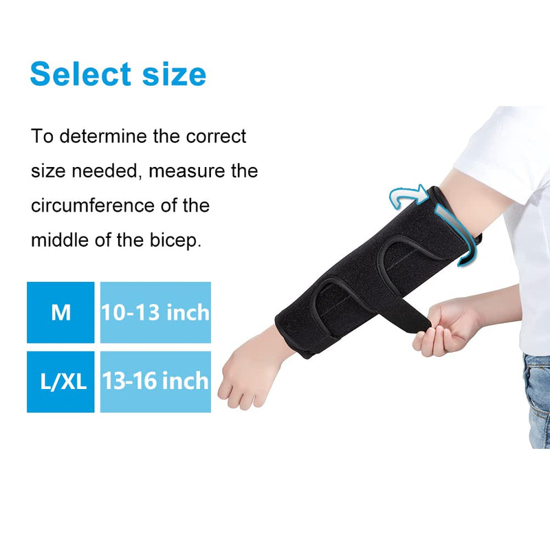 Elbow Brace Support Splint for Cubital Tunnel Syndrome, Arthritis Pain Relief, Immobilizer Stabilizer Extension Brace for Sleeping at night, Fits Woman, Man Large/X-Large (Pack of 1)