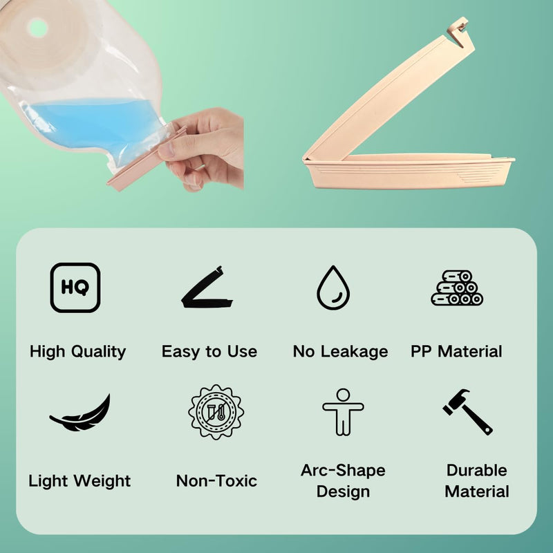 [Australia] - 10PCS Ostomy Bag Clips Drainable Pouch Clamps Tail Closure - Colostomy Supplies, Leak-Proof Tail Closure, Colostomy Sealing Clips, Ostomy Care Tools, Fistula Accessories 