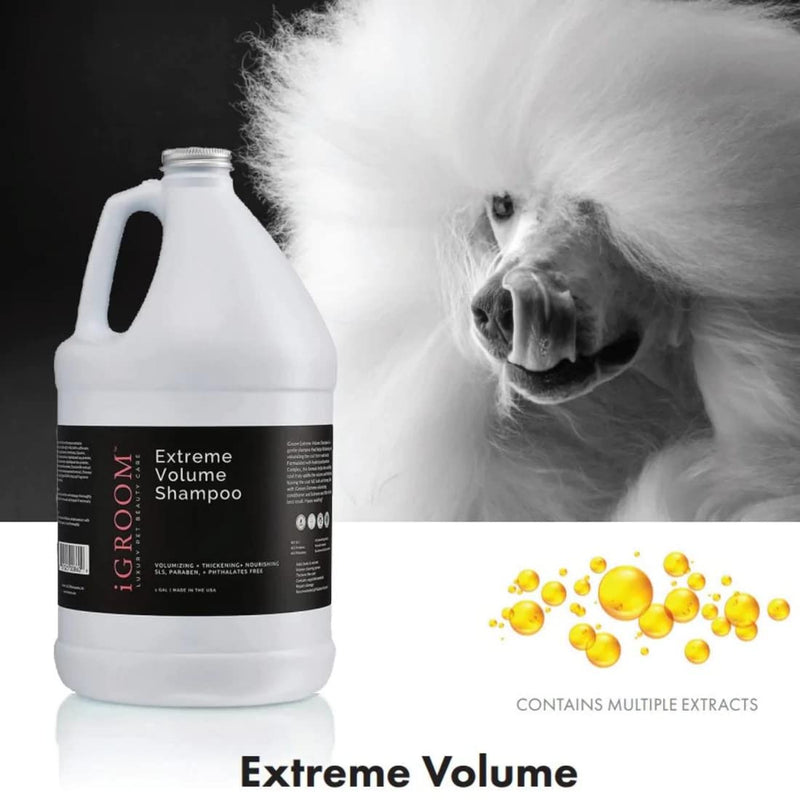iGroom Extreme Volume Dog Shampoo, Luxury Pet Beauty Care, Adds Body and Volume, Repairs Damage, Made in USA, 16 oz - PawsPlanet Australia