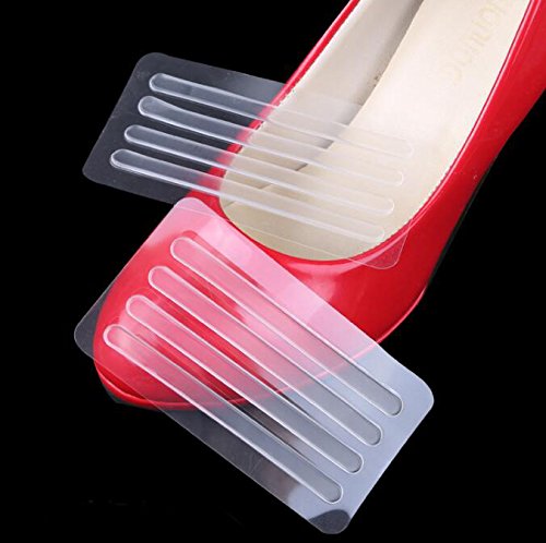 [Australia] - 6 Sheets (24PCS) Clear Silicone Thin Adhesive Tape Anti-wear Back foot sticker High Heel Shoes Cushion Care For Women Lady Girls 
