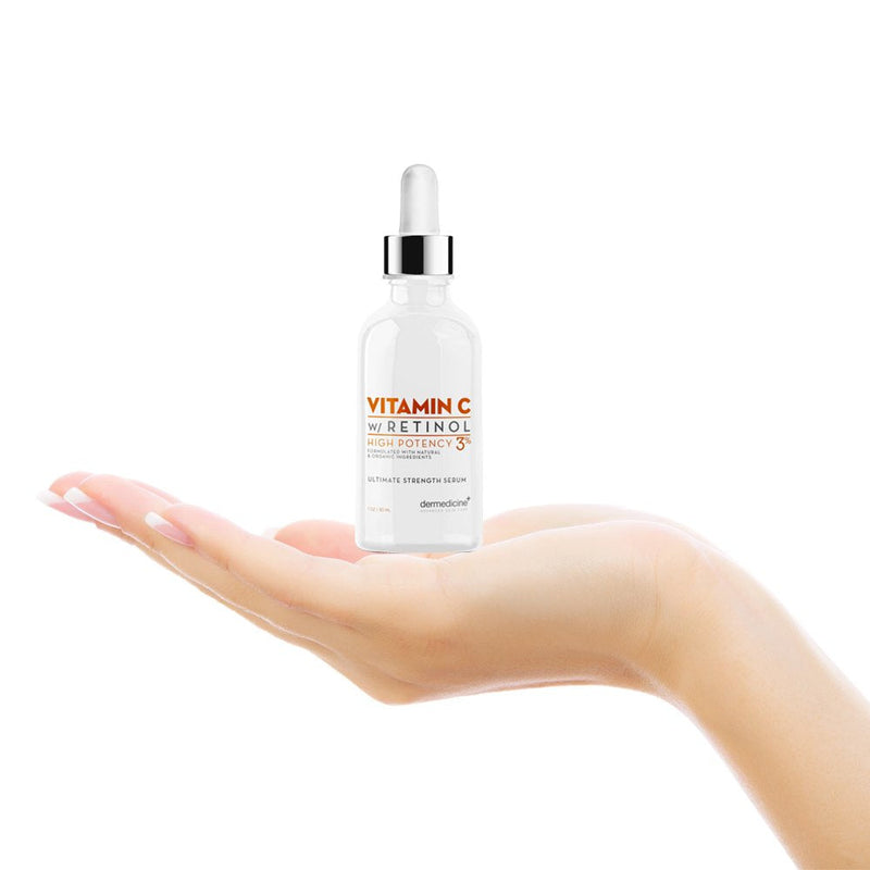 Vitamin C Serum with 3% Retinol, Anti-Aging for Face, High Potency | Helps reduce the look of fine lines and wrinkles and improve the appearance of uneven skin tone