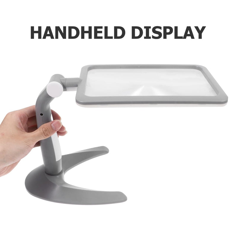 Abaodam 48 Led Lighted Magnifier Glass 2.5X Handheld and Desktop Reading Magnifying Glass with Stand for Books Crafts and Seniors Visual Aid