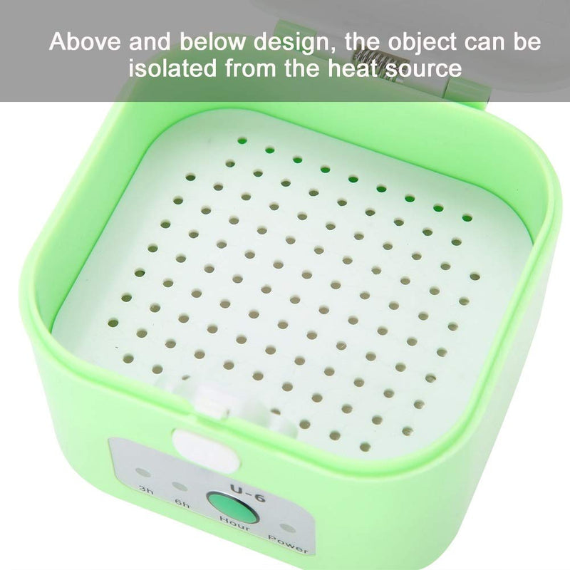 Nikou Hearing Aid Dryer Electric USB Drying Box, Headphone Dehumidifier, Moisture Proof Hearing Aid Dryer Case Green