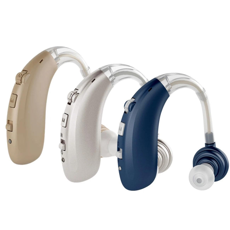 Discoball Rechargeable Sound Enhance Device, Digital Noise Cancelling, Adjustable Voice Ear Sound for Seniors & Adults (Blue) Blue