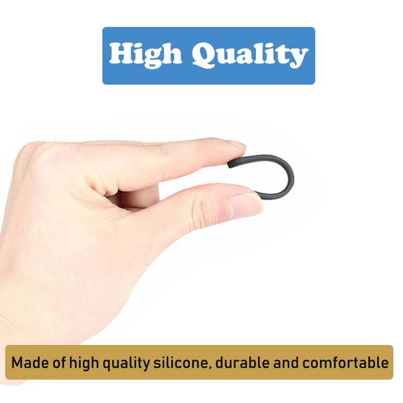 [Australia] - Eyeglass Replacement Temples, Silicone Glasses End Tips Ear Sock Sleeve for Thin Metal Eyeglass Legs,8 Pairs Black 