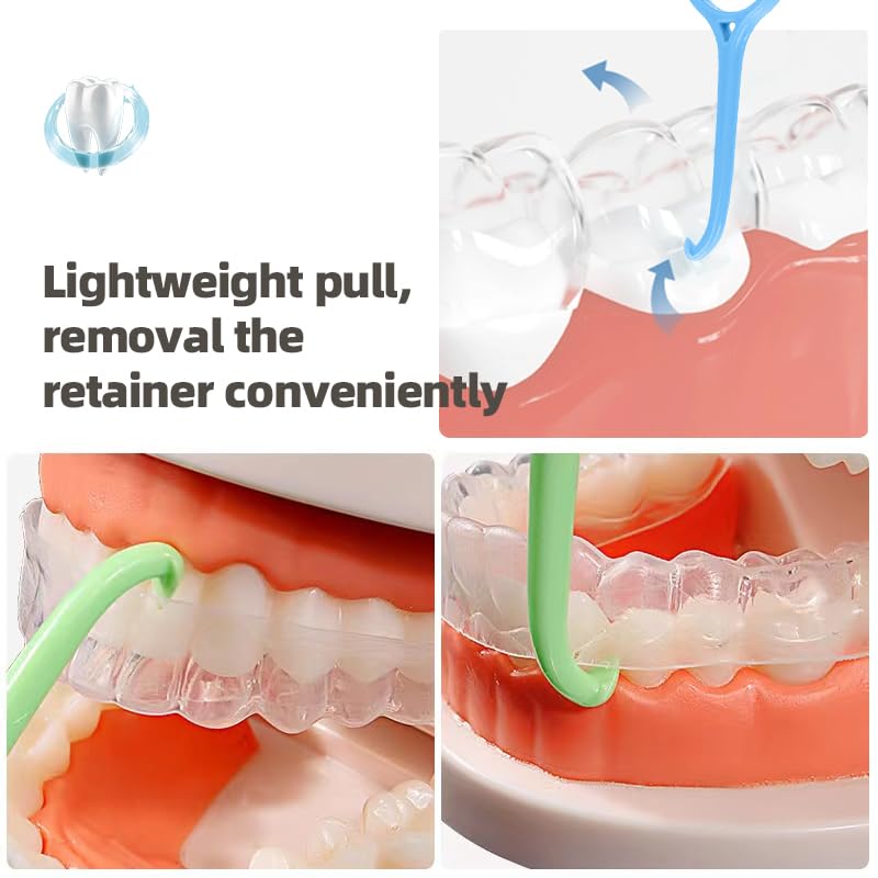 40PCS Individually Wrapped Clear Aligner Removal Tool for Invisible Removable Braces Retainers and Dentures, Dental Grade Personal Orthodontic Solution Accessories (40pcs) 40pcs