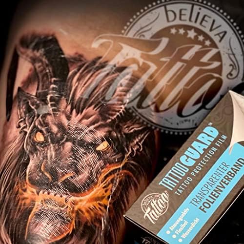 Believa Tattoo Protection Film - Transparent and breathable tattoo film for freshly tattooed skin - 10m x 15cm (roll) 1 Roll (10m x 15cm)