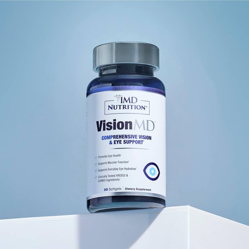 1MD Nutrition VisionMD Eye Vitamin CARMIS - Eye Supplement for Adults - with OptiLut Lutein & Zeaxanthin - Supports Vision Health Care, Everyday Eye Strain, & Occasional Dry Eye - 30 Softgels 30 Count (Pack of 1)