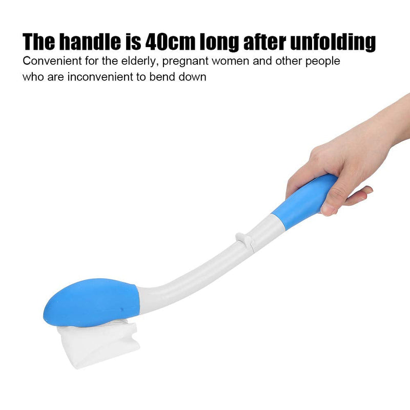 [Australia] - Toilet Aids Wiping Tools,15.7" Comfort Long Reach Bottom Toilet Tissue Wiping Aid With Foldable Handle For Dry Or Wet Tissue For Limited 