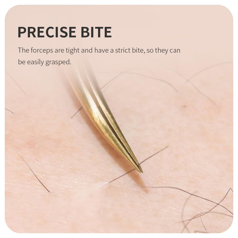 Lash Tweezers for Eyelash Extensions,Precision Fiber Tip for Volume Eyelash Extension,Lash Extension Tweezers for Easy Application and Removal (Black, 5PCS-01) Black