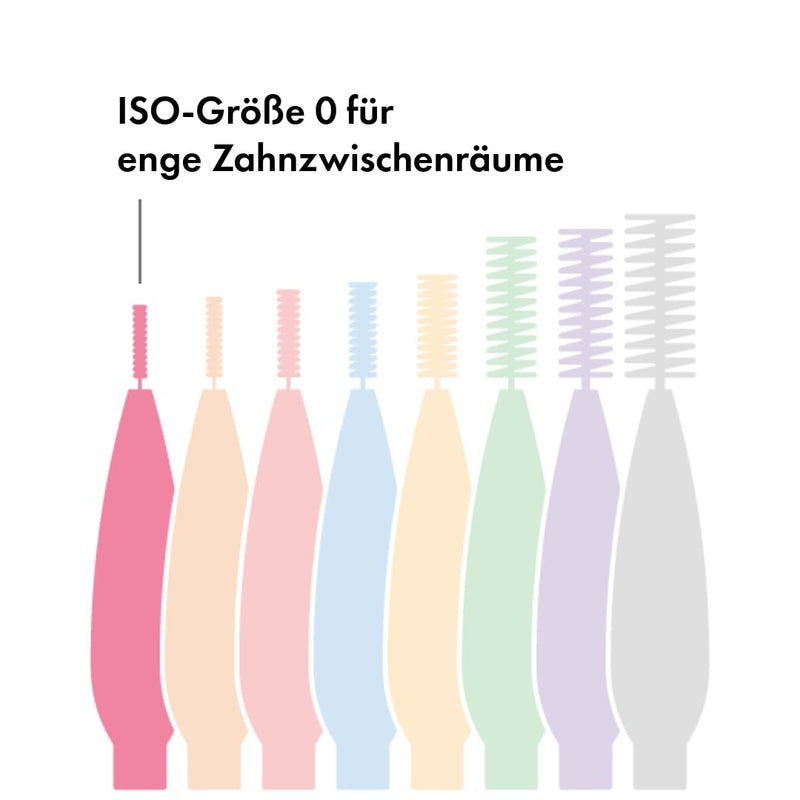 [Australia] - inbrush Premium Interdental Brushes - ISO Size 0 (0.4mm) - Pack of 8 with Practical Stand - For Narrow Spaces Between Teeth Pink / ISO 0 (0.4mm) 