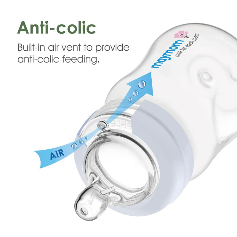 [Australia] - Maymom Silicone Nipple Slow Flow, 4pc; Compatible with Spectra/Motif Luna/Maymom Widemouth Bottles 