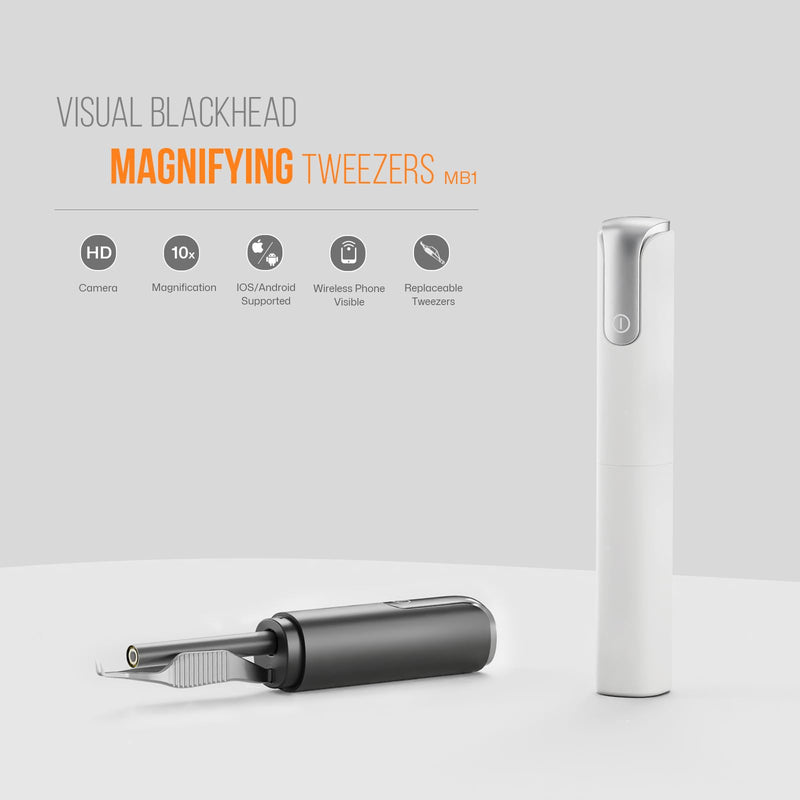 Blackhead Removal Tweezer with 1080p Camera, Ultimate Precision: Blackhead Removal with Camera - Perfect for Delicate Tasks! - - Ingrown Hair, Ear Hair Tweezer (Black) Black