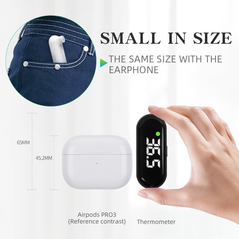 [Australia] - Medical Forehead Thermometer, Rechargeable Thermometer for Adults and Kids, Portable Infrared Digital Thermometer with Fever Alarm and LCD Display, Fast Accurate 1s Instant Results (Black) 
