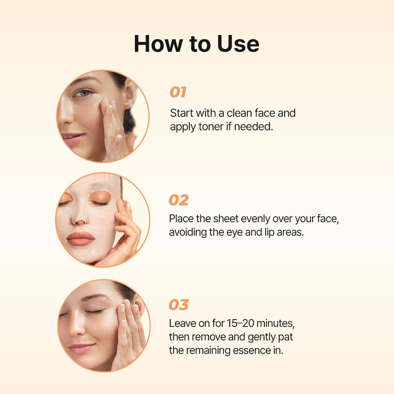 Hanskin Vitamin C Glow Sheet Mask – Korean Brightening & Hydrating Face Mask with Vitamin C + Niacinamide for Radiant, Even-Toned Skin | Glowing, Revitalizing Serum Mask | 10EA