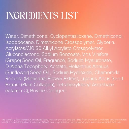 Collagen Serum for Face - Anti-Aging with Vitamin C, Hyaluronic Acid, Bovine & Plant Collagen - Hydrating, Firming, Brightening, 1.12 oz
