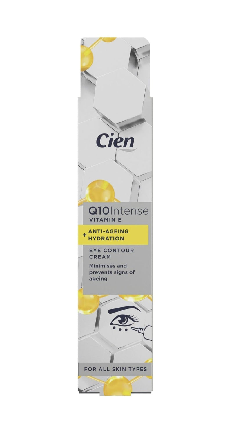 cien Anti-Wrinkle Eye Contour Cream with Q10 and Hyaluronic Acid and Vitamin E 15ml (0.51 Oz)