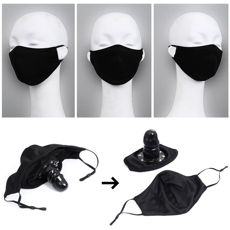 FST Penis Mouth Ball Gag with Adjustable Head Harness BDSM Fetish Slave Restraints for Men Women Couples