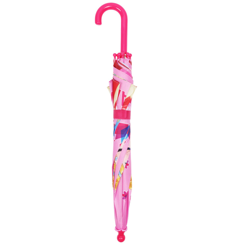 Concept One Disney Princess Umbrella for Kids, Pink | Girls with Curved Handle and Safety Tips, Cute Umbrellas for Rain