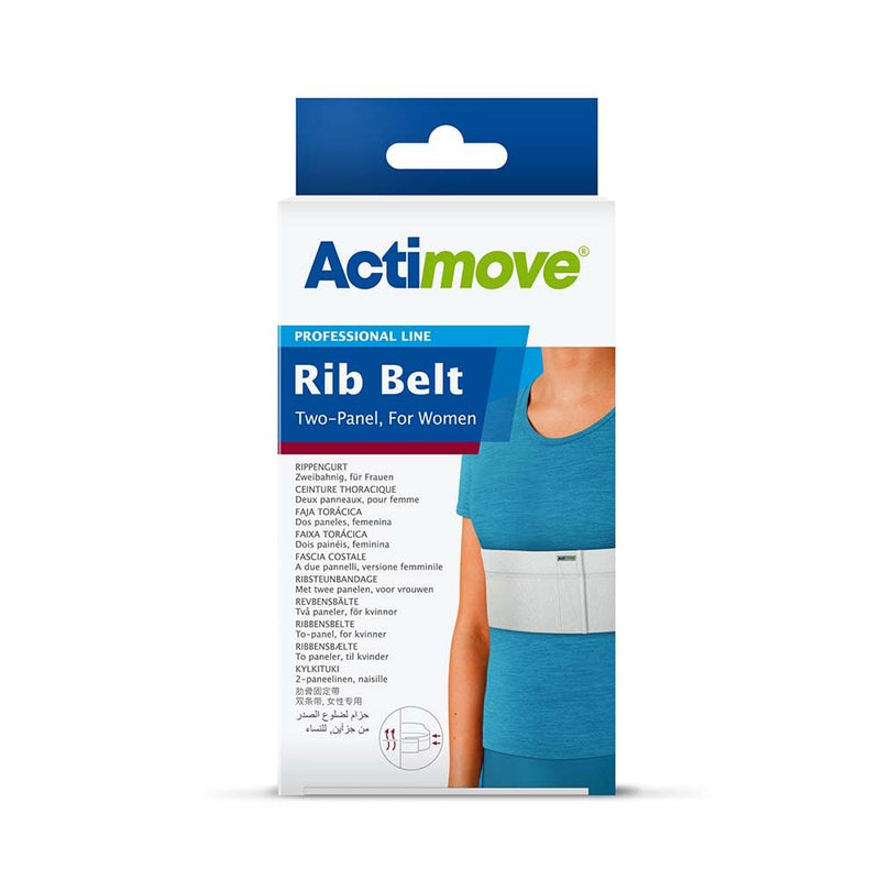 [Australia] - Professional Two-Panel Rib Belt For Women | Elastic Chest Wrap Belt for Sore, Bruised Cracked, Fractured or Dislocated Ribs Protection, Compression and Support, White, Universal/Large Universal/ Large 