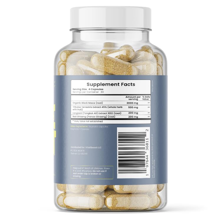 [Australia] - Drive Boost Sexual Health Supplement (120 Capsules) Support Stamina & Libido, Made with Maca, Tongkat Ali, Tribulus Terrestris, and Red Ginseng, Made in The USA 