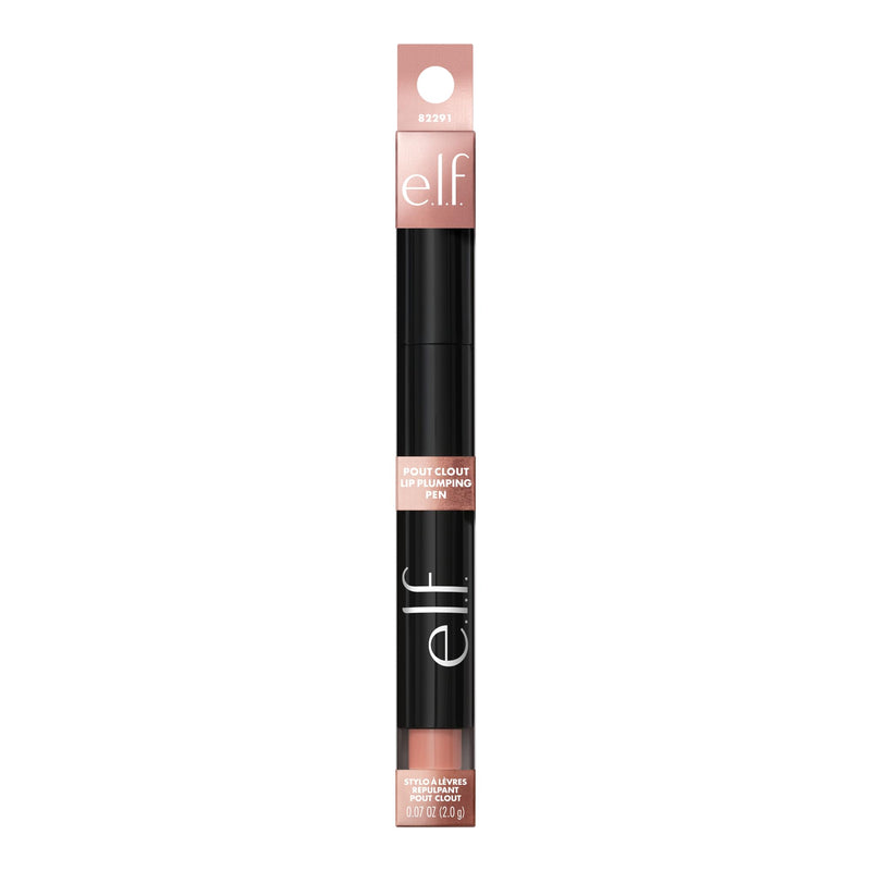 e.l.f. Pout Clout Lip Plumping Pen, Nourishing Lip Balm For Sheer Color & Shine, Plumps & Moisturizes, Vegan & Cruelty-Free, Just Peachy