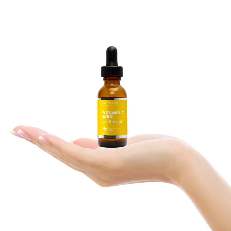Vitamin C 6000 Anti-Aging Face Serum with Retinol, 3-Pack, 1 fl oz / 30 ml | Helps smooth the appearance of wrinkles and brightens the look of skin for a more youthful, even-toned complexion 0.33 Fl Oz (Pack of 3)