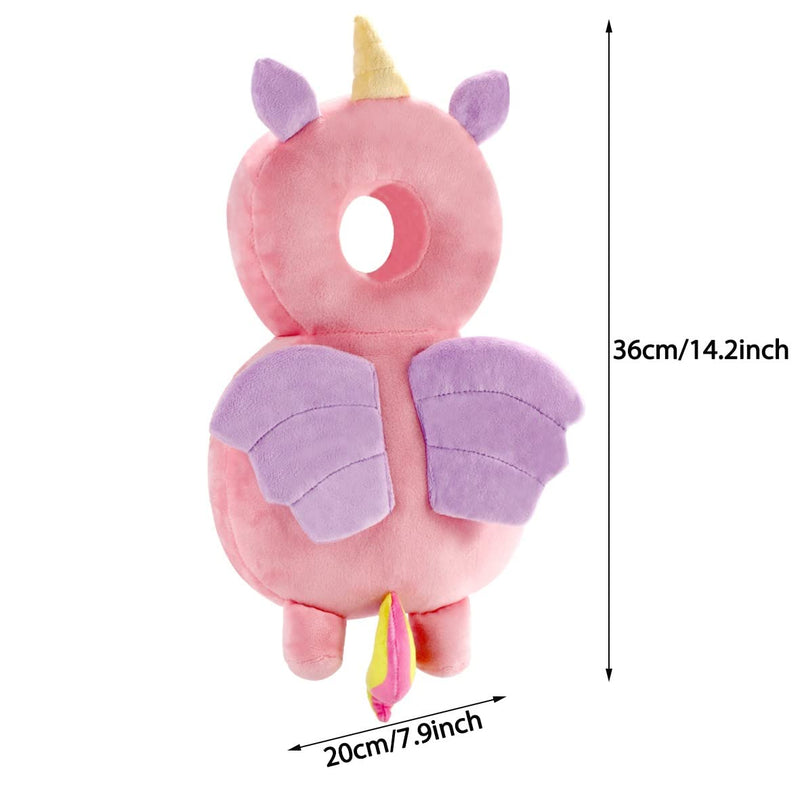 [Australia] - Baby Head Protector Pad Safety Pad for Walking & Crawling, Toddlers Head Safety Adjustable Back-Pack,Pink Unicorn (US) Pink Unicorn 